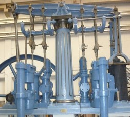 Balancierdampfmaschine von 1854 für die Wasserversorgung in Berlin.